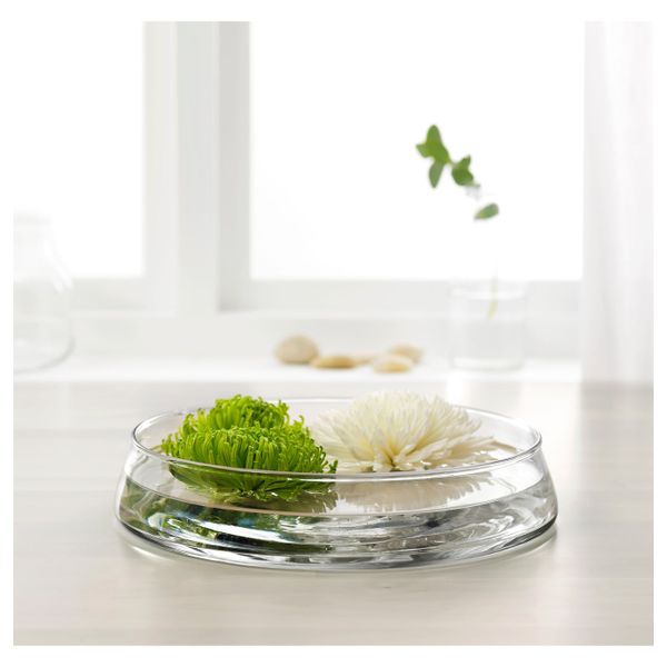 Миска, прозрачное стекло, 26 см IKEA ТИДВАТТЕН 103.507.76 - фото 3