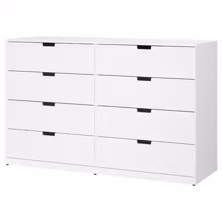NORDLI Комод с 8 ящиками - белый 160x99 см