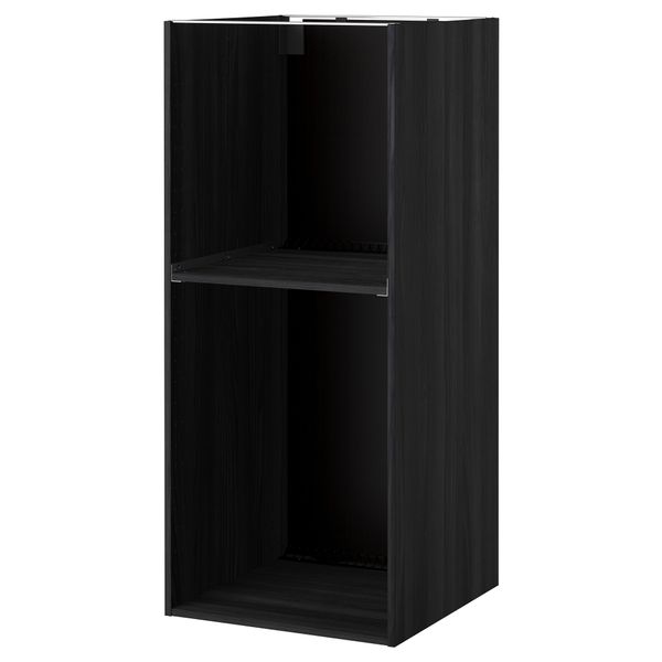 Каркас высокого шкафа для духовки, холодильника МЕТОД, под дерево черный - схема-чертеж с размерами