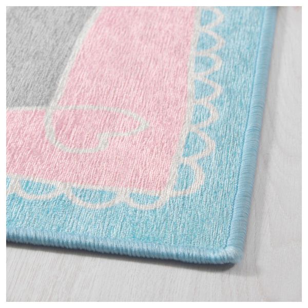 Ковер ВЭНСКАПЛИГ, розовый, бирюзовый (133x133 см) - фото 3