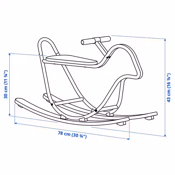 GREJSIMOJS ГРЕЙСИМОЙС Птичка-качалка - схема-чертеж с размерами