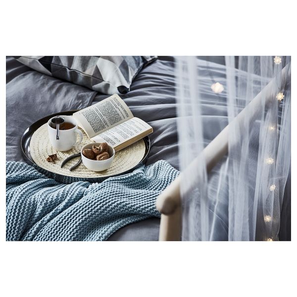 Плед, голубой 130x170 см IKEA INGABRITTA ИГАБРИТТА 103.740.65 - фото 3