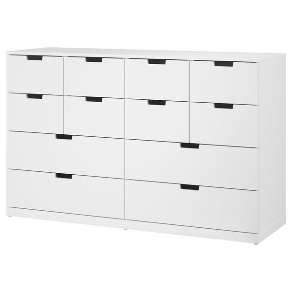 Комод с 12 ящиками, белый, 160x99 см IKEA NORDLI НОРДЛИ 592.394.91 - фото 1