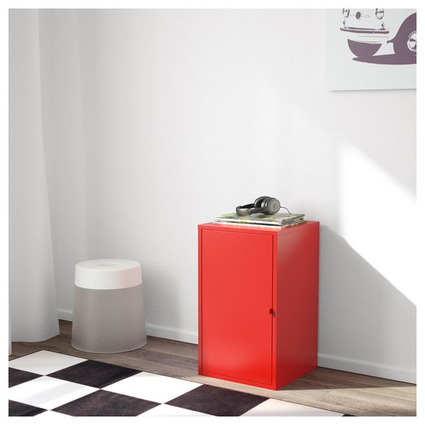 Шкаф ЛИКСГУЛЬТ, металлический, красный (35x60 см) - фото 5