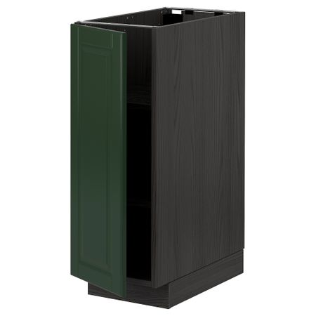 Напольный шкаф с полками, черный/Будбин темно-зеленый 30x60 см IKEA МЕТОД 993.129.60