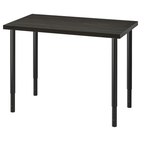 Письменный стол, черно-коричневый 100x60 см IKEA LINNMON ЛИННМОН / OLOV ОЛОВ 194.163.82