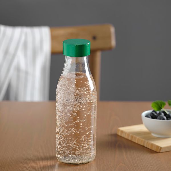 SPARTANSK Бутылка для воды - прозрачное стекло/зеленый 0.5 л - фото 3