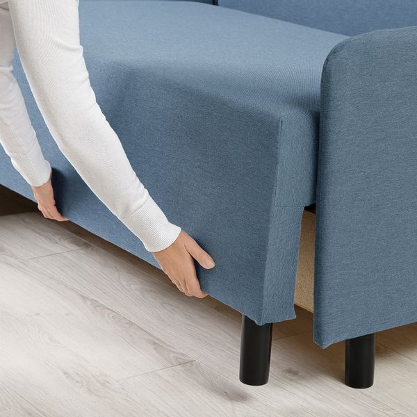 3-местный диван-кровать с козеткой, Knisa классический синий IKEA BRUKSVARA 005.759.03 - фото 7