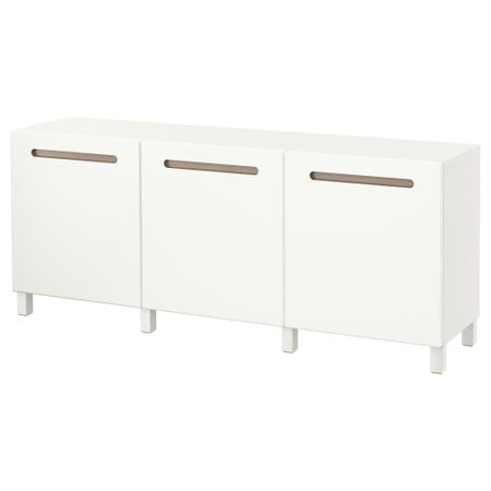 Комбинация для хранения с дверцами БЕСТО, белый, Марвикен белый (180x40x74 см)