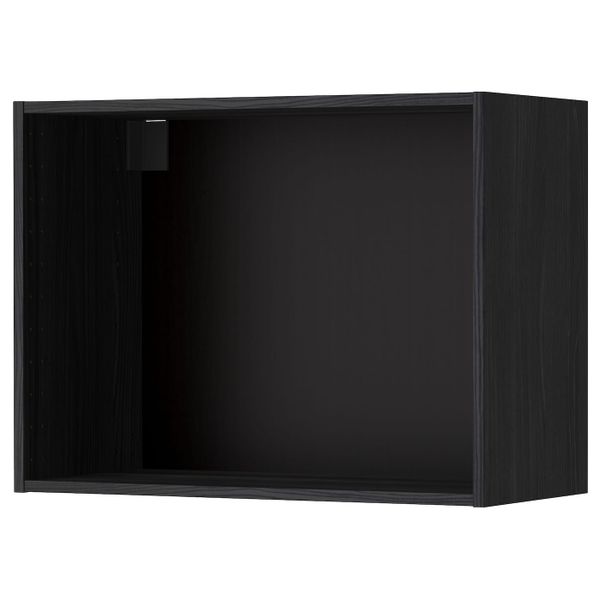 Каркас навесного шкафа, под дерево черный 80x37x60 см IKEA МЕТОД 803.680.37 - схема-чертеж с размерами
