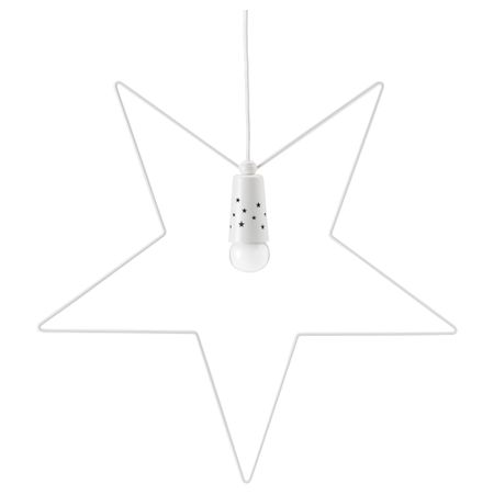 Подвесной светильник СТРОЛА, металл, в форме звезды белый