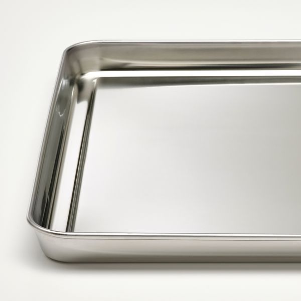 Поднос сервировочный, 40x30 см, нержавеющая сталь IKEA GRILLTIDER ГРИЛЛЬТИДЕР 105.422.62 - фото 3