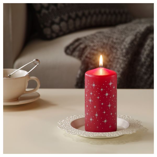 Неароматическая свеча формовая ВИНТЕР 2017, красный (14 см) - схема-чертеж с размерами