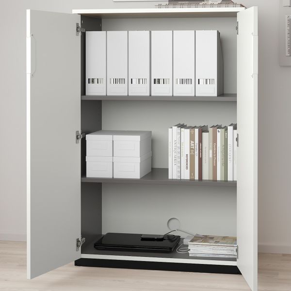Шкаф с дверями, белый 80x120 см IKEA GALANT ГАЛАНТ 203.651.45 - схема-чертеж с размерами