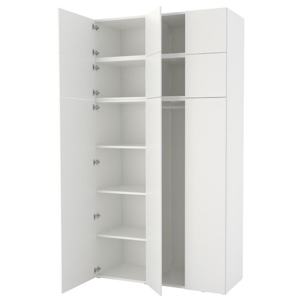 Гардероб, белый/Фоннес белый 140x57x261 см IKEA OPPHUS ОПХУС 792.401.63 - фото 1