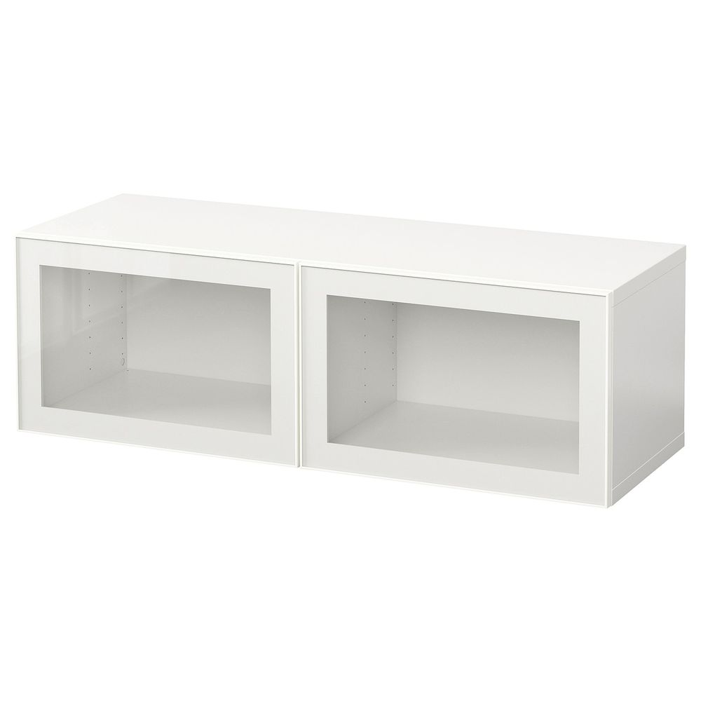 Комбинация настенных шкафов, белый/Глассвик белый 120x42x38 см IKEA BESTÅ БЕСТО 594.419.21 - фото 1