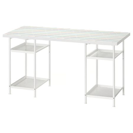 LAGKAPTEN / SPÄND Письменный стол - решетка разноцветный/белый 140x60 см
