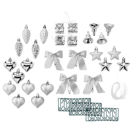 Подвесные украшения, 29 предмета ВИНТЕР 2015, серебристый