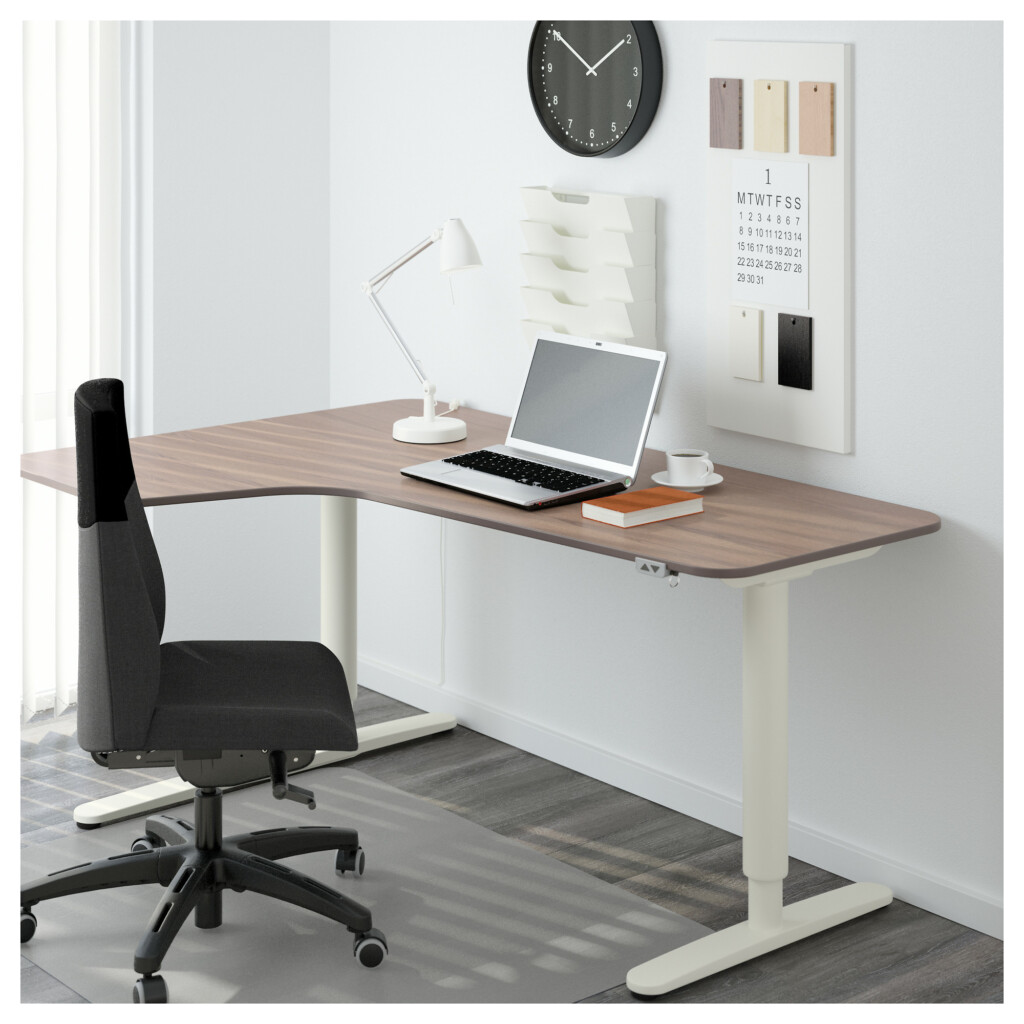 Купить Угловой письменный стол левосторонний трансформер БЕКАНТ, серый ...