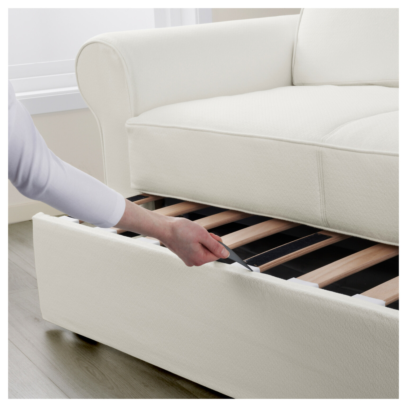 Купить Диван-кровать 2-местная БАККАБРУ, Хильте белый в ИКЕА (Минск ...