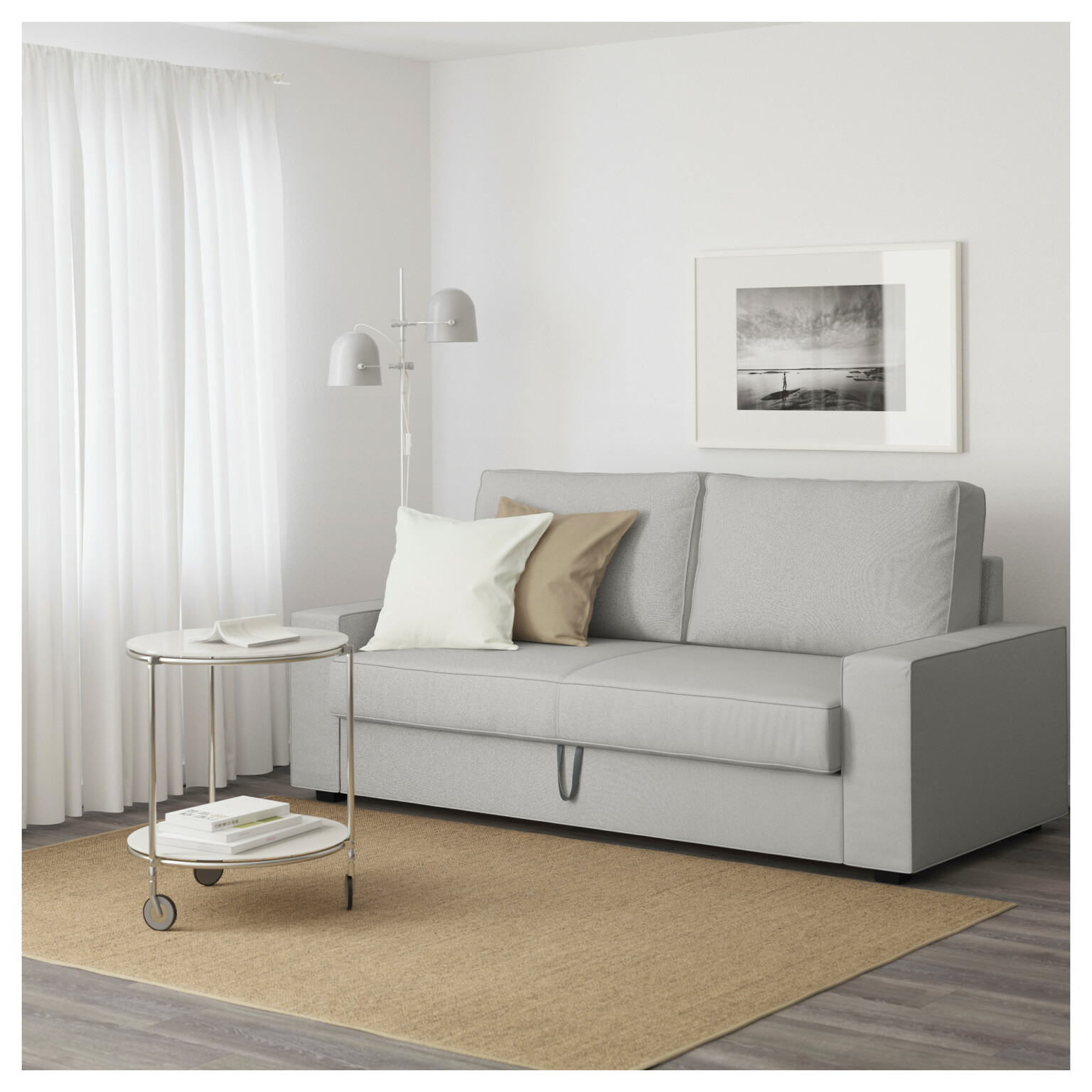 Купить Диван-кровать 3-местный ВИЛАСУНД, Оррста светло-серый в IKEA ...