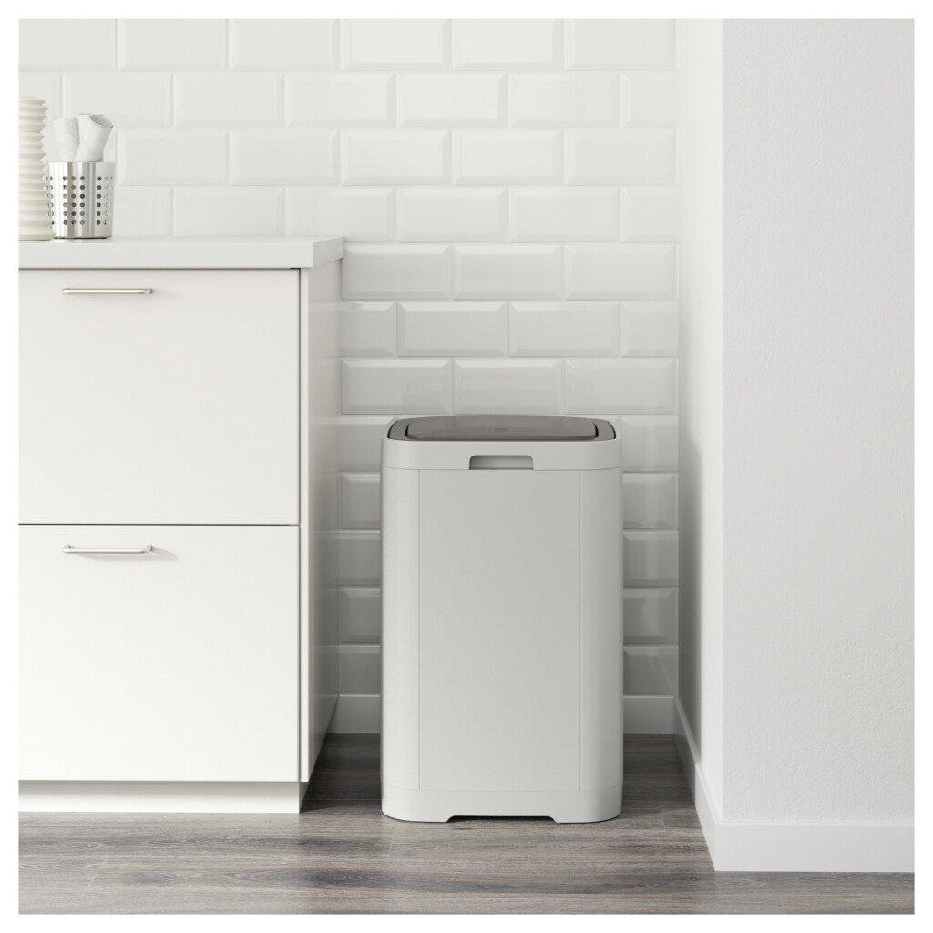 Купить Контейнер с крышкой для мусора ГИГАНТИСК, светло-серый в ИКЕА ...