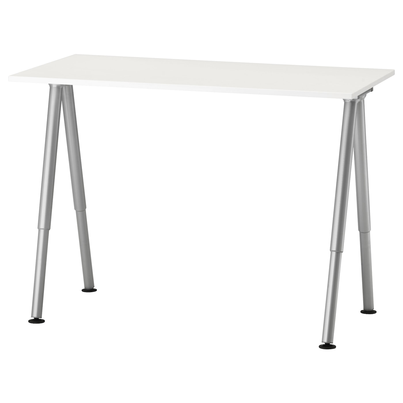 Тиге отзывы. Стол ikea тиге. Письменный стол Thyge тиге белый/серебристый 120x60 см. Стол 120x60 икеа белый. Письменный стол тиге икеа.